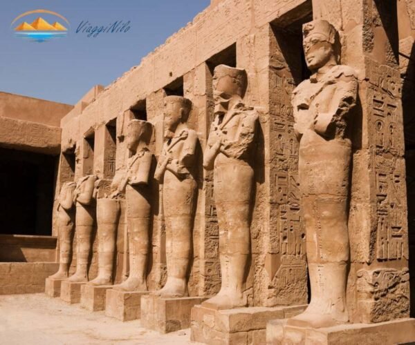 Statues of Ramses II as Osiris in Karnak Temple, Luxor (Thebes) Egypt.